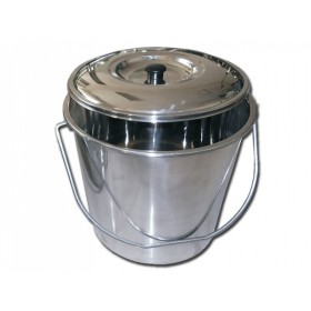 Stainless steel basket with lid - 15 litres