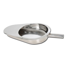 Padella acciaio inox con manico 418x292x85 mm