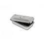 Plateau inox+couvercle 223x126x45 mm