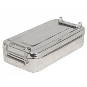 Scatola inox 20x10x4,5cm - con manici