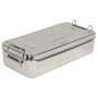 Caja de acero inoxidable 25x12,5x4,6cm - con asas