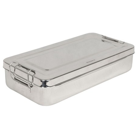 Škatla iz nerjavečega jekla 30x15x6cm - z ročaji