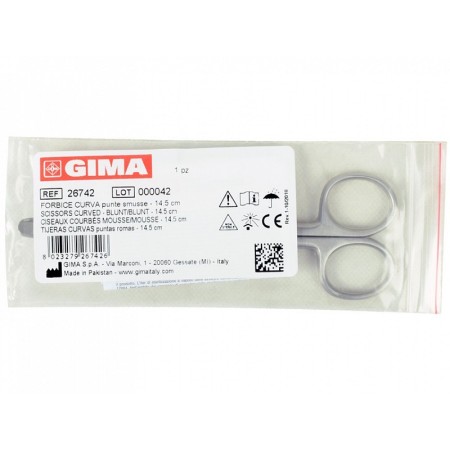 Foarfecă curbată cu vârfuri boante - 14,5 cm