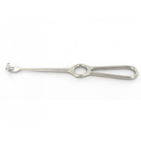 Retractor Volkman con chaflanes de 3 dientes - 22 cm