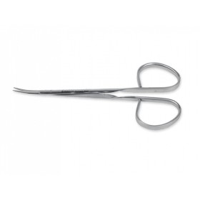 Ribbon suture scissors - curved - 12 cm