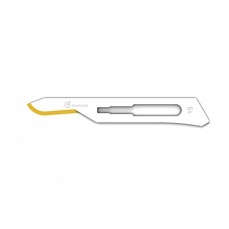 Rustfri stål diamantblade nr. 15 - steril - pakke. 100 stk.