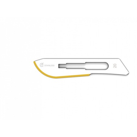 Stainless steel diamond blades n. 20 - sterile - pack. 100 pcs.
