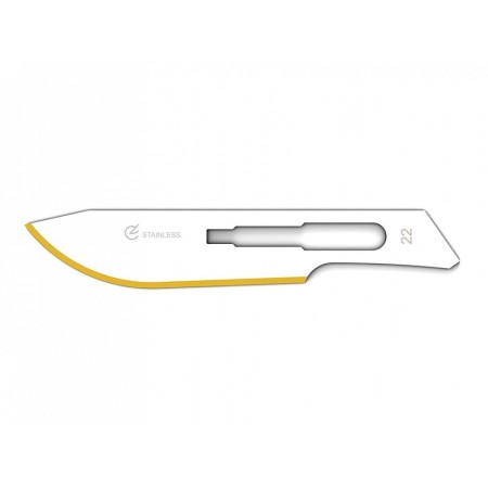 Stainless steel diamond blades n. 22 - sterile - pack. 100 pcs.