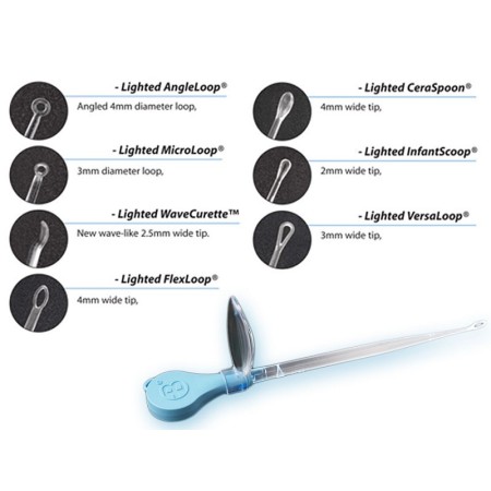 Assortment of illuminated ear curettes - pack of 50.