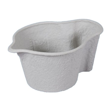 Pichet en papier de cellulose recyclée 1,5 l - jetable - paquet 150 pièces.