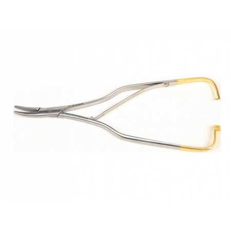 ct needle holder - curved - 16 cm - smooth tips