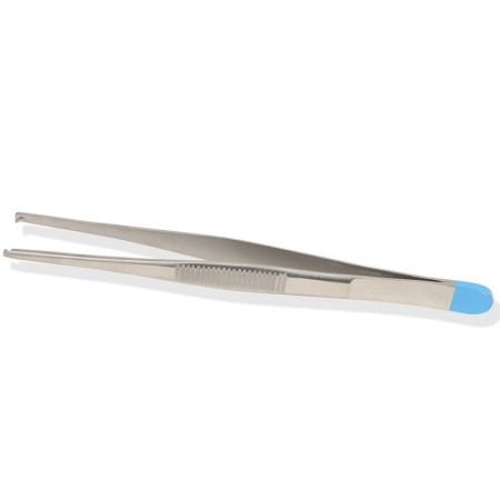 Sterile surgical dressing forceps - straight - 13 cm, 1x2 teeth - pack. 25 pcs.