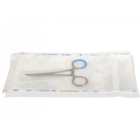 H. sterile hämostatische moskitopinzette - gebogen - 12,5 cm - packung 25 stk.
