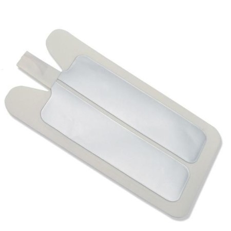 Piastre neutre monouso bipartite per adulti 216x106 mm f7820