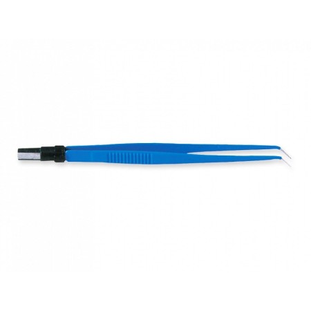 Böjd bipolära pincett 18 cm - spetsar 1 mm