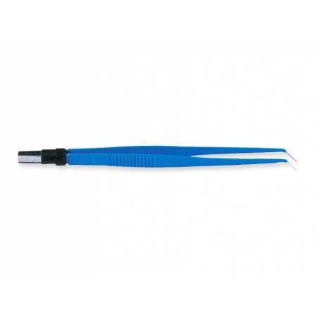 Pinza bipolare curva 18 cm - punte 1 mm