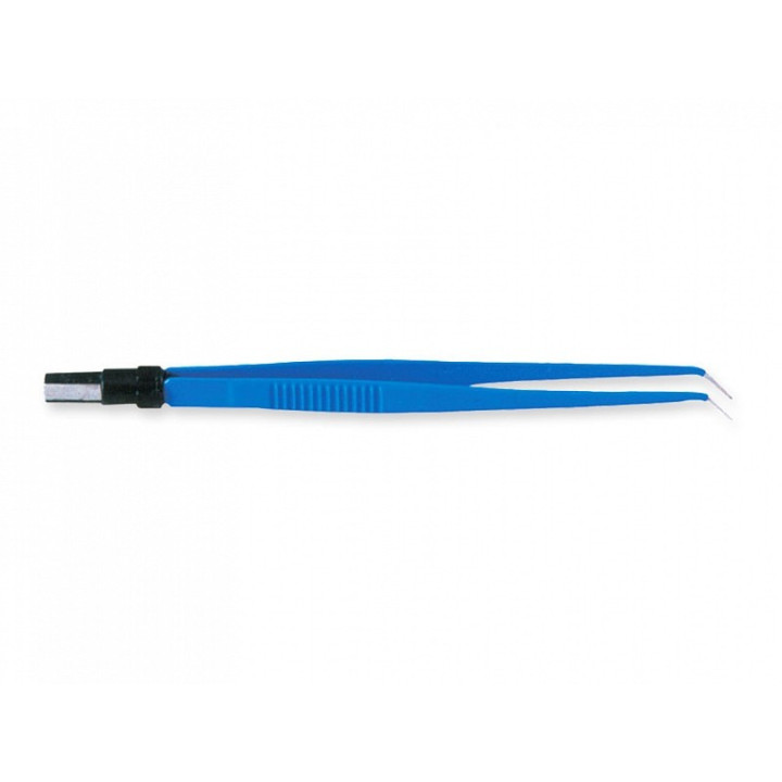 Gebogene bipolare Zange 18 cm – Spitzen 1 mm