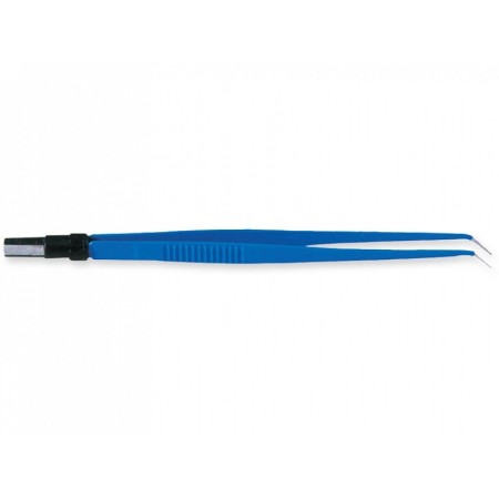 Forceps bipolar curbat 20 cm - vârfuri de 1 mm