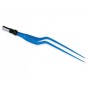 Bipolar forceps with bayonet, 22 cm, 1 mm tips