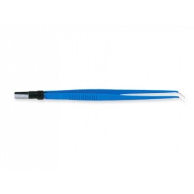 Pinza bipolar curvada 18 cm - puntas de 0,3 mm