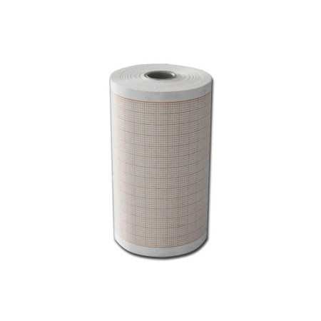 Papel Térmico ECG 80x25 mmxm - Rollo de Rejilla Naranja - 10 Rollos