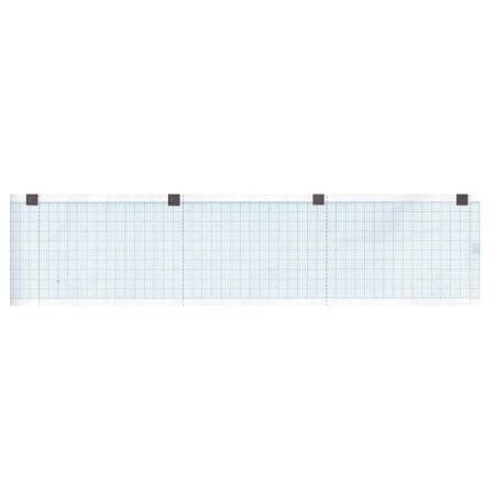 Papier ecg thermique 60x15 mmxm - rouleau quadrillé bleu - 25 rouleaux