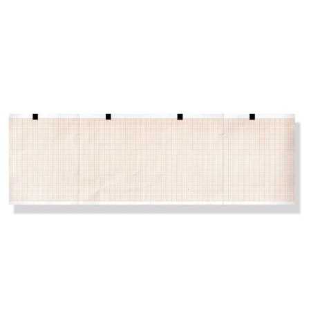 ECG thermisch papier 90x70 mm - oranje raster pack - pack 25 pakjes