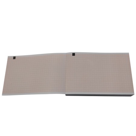 Hârtie termică ecg 100x150 mm x 200 - pachet cu grilă portocalie - pachet de 10 buc.