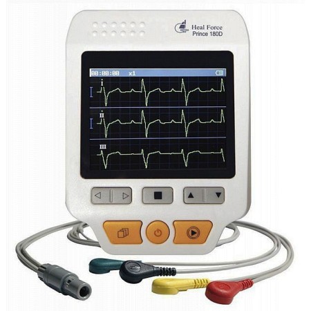Mini ecg palmare 180d con software, 3 canali con 19 interpretazioni