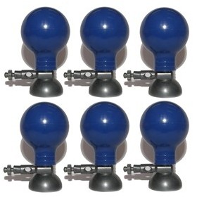 Set of 6 Paediatric Precordial Electrodes - diameter 15 mm