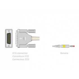 Cable de paciente de ECG 2,2 m - Banana - BioNet, Spengler, otros compatibles