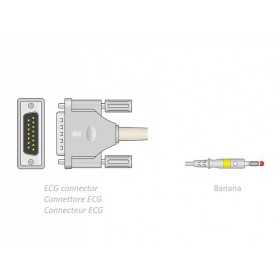 Cable de ECG para pacientes de 2,2 m - banana - compatible camina, colson, st, otros