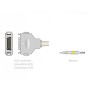 Cable ECG para pacientes 2,2 m - Banana - Compatible con Fukuda Denshi