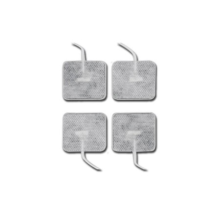 Eletrodos para eletroestimulação e tens 40x40 mm com cabo - pack. 4 peças.