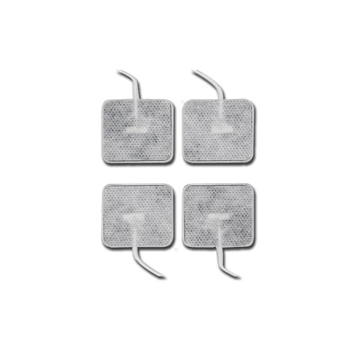 Electrozi pentru electrostimulare și tens 40x40 mm cu cablu - pachet. 4 bucăți.
