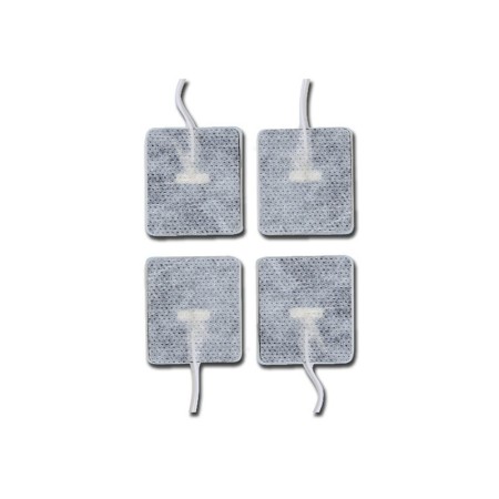 Eletrodos para eletroestimulação e tens 45x35 mm com cabo - pack. 4 unidades.