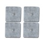 Eletrodos para eletroestimulação e botão tens 46x47 mm - pacote 4 unidades.