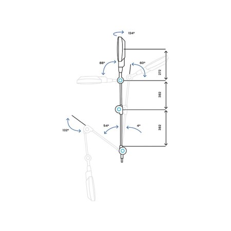 Lampe LED Alfa-fix - montée sur chariot, avec batterie