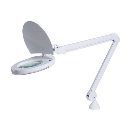 Lámpara LED con lupa y lente, de sobremesa