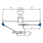 Quattroluci LED-Leuchte - Deckenmontage, doppelt