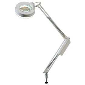 Lampe avec lentille biconvexe et ampoule fluorescente - Lentille circulaire 3Dt - Bras long