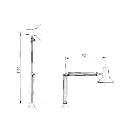Portalámparas de diagnóstico con base de mesa
