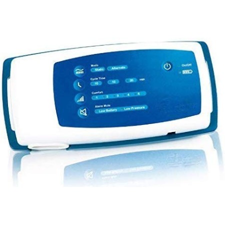 Cuscino antidecubito per carrozzine ad elementi intercambiabili con compressore anteamed