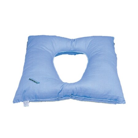 Silicone hollow fiber cushion with central hole