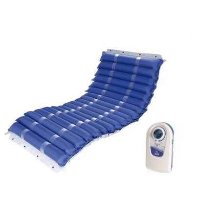 Anti-decubitus kit with alternating cycle feather up - mattress with interchangeable elements and compressor with adjustment