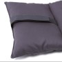 Silicone hollow fiber cushion - set of 3 elements with disengageable zippers - cotton cover