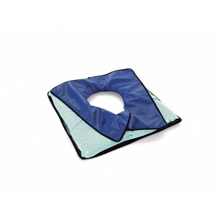 Fluid silicone gel cushion with hole