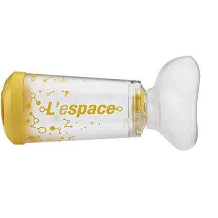 Espace pédiatrique espaceur avec masque jaune