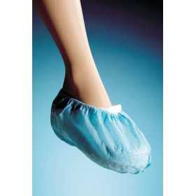Cubrezapatos antideslizantes azul claro en tejido no tejido transpirable - 100 piezas