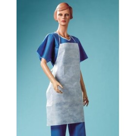 Apron with bib made of breathable high-strength TNT - 50 pieces